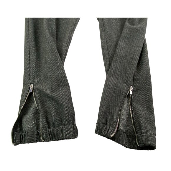 CHICO'S Women Black Label Pants Ankle Zip Elastic Waist Sz M Black Work 80-30 - Picture 4 of 16